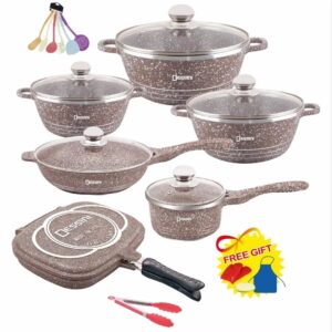 23pc dessini granite cookware set