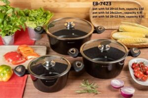 8pc Edenberg granite cookware set