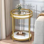 Luxury marble effect side table