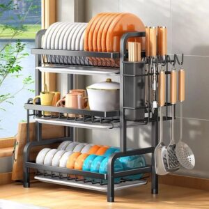 3 tier carbon steel dish rack