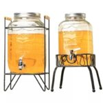 Glass dispenser with metallic stand 5litres