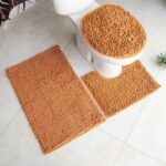 3pc Microfiber Toilet Mat Set