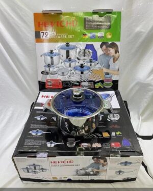 72pc Hevichu Stainless Cookware Set