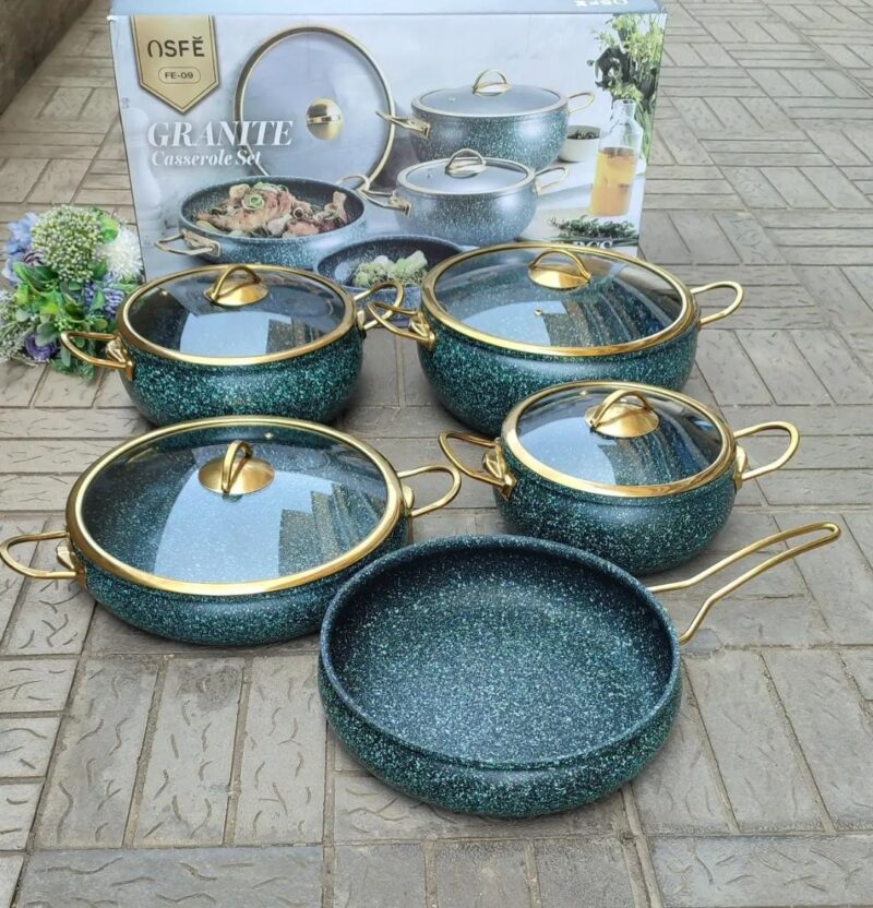 9pc Classy Granite Cookware Set - Davivy Collections