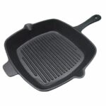 Cast iron square grill pan