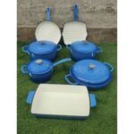11pc Enamel Cast iron cookware set