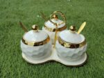 4pc ceramic sugar dish set