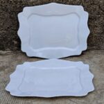 6pc opal glass plate set