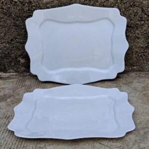 6pc opal glass plate set