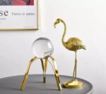Gold flamingo decor set