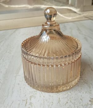 Multipurpose Gold glass jar