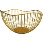 Gold oval fruit basket