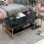 Marble effect coffee table