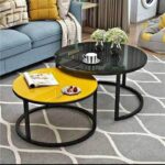 Marble Effect Nesting Table